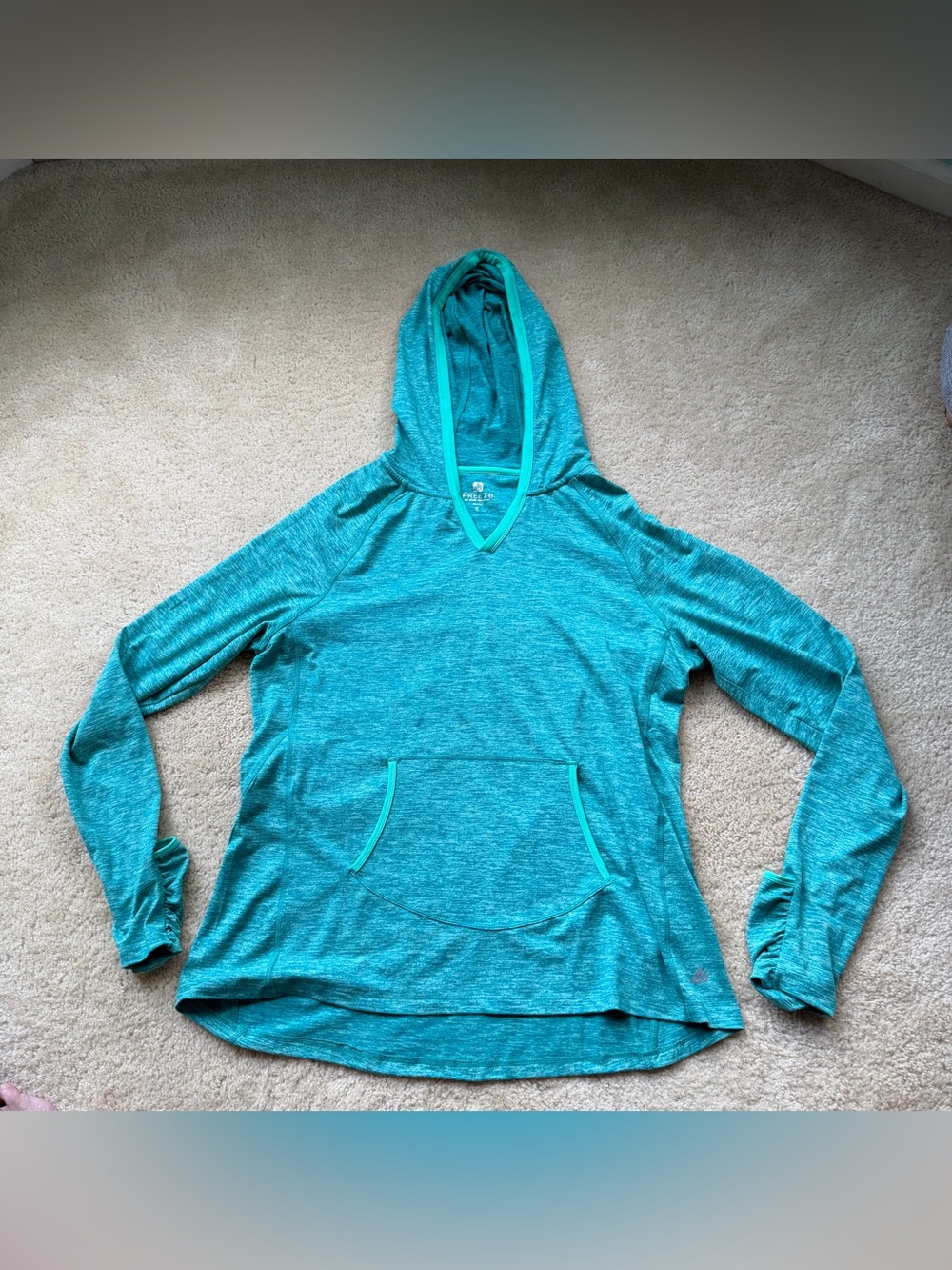 Free 2B Free Country Women’s Green Pullover Hoodie - Size XL - EUC - Stretch